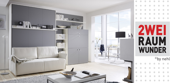 Swei raum wunder sengeskap med sofa 160 seng